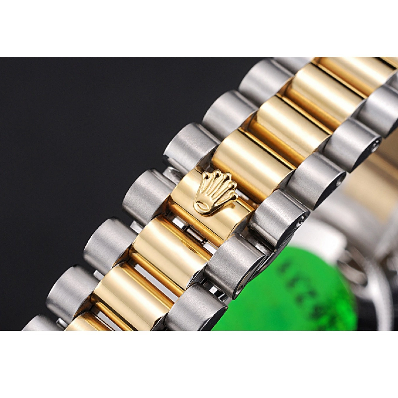 Rolex aaa copy Dial Day-Date 18k Tone Gold Gold Two Plated Stainless Steel Rolex 0519